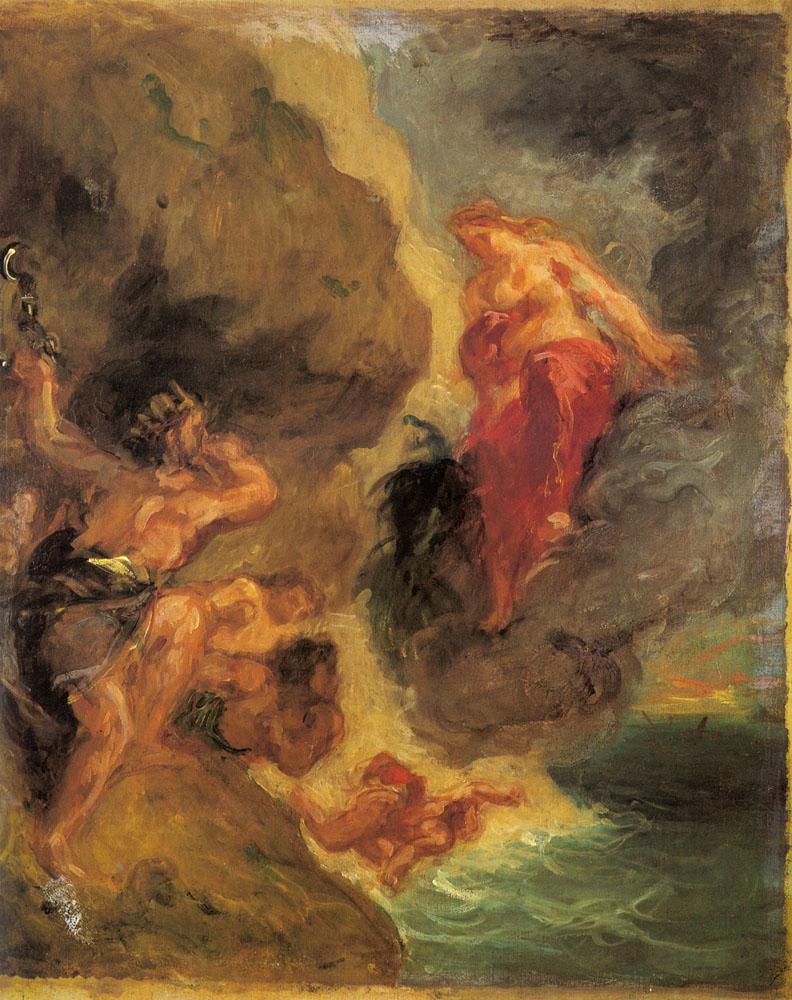 Eugene Delacroix Winter Juno and Aeolus